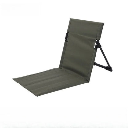 Lightweight Portable Outdoor Folding Beach Chair picnic groud seat One-Piece Backrest Design for Camping Travel Leisure No Legs