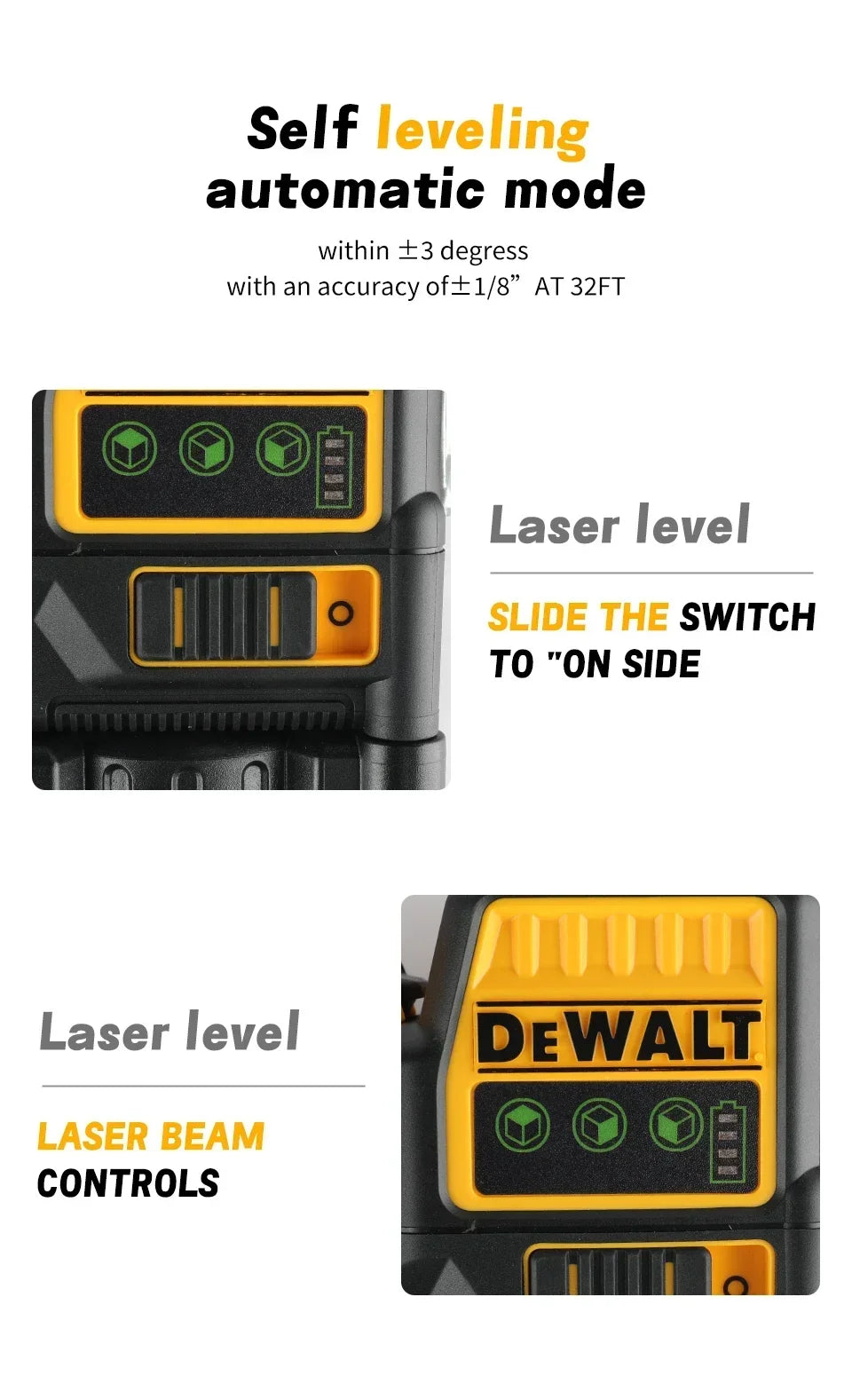 NOWY Dewalt DW089LG 3 płaszczyzny*360 stopni pionowo, akumulator litowy 12 V, poziomica laserowa 12 linii 360 poziomo, zielony miernik zewnętrzny – 2025