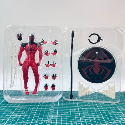 Black and Red Spider-Man Ultimate Spider-Man Fully Articulated Action Figure with Multiple Accessories Model Desktop Ornament