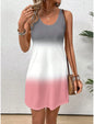 Women's Sleeveless U-Neck Dress Casual Loose 3D Printed Elegant A-Line Dress For Summer Daily Wear