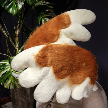 Fursuit Paw Gloves Boots Giant Wearable Wing Accessories Plush Toys Furry Cosplay Cat Bear Shoes Cute Fluffy Animal Manga Party