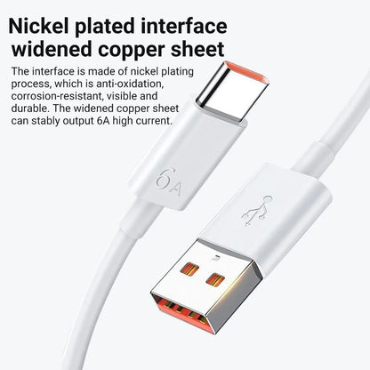 6A 66W Super Fast EU Wall Charger For Huawei Mate 40 50 60 P50 Nova 8 9 10 Honor 90 100 X7 X8 X9 Magic Type C Charging USB Cable
