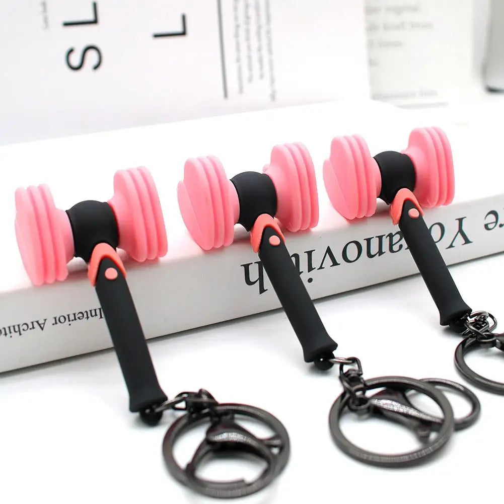 Bp Fan Support Stick Keychain Kpop Popular Girl Group Love Hammer Keychain Girl Group Star Concert Black Fan Key Chains