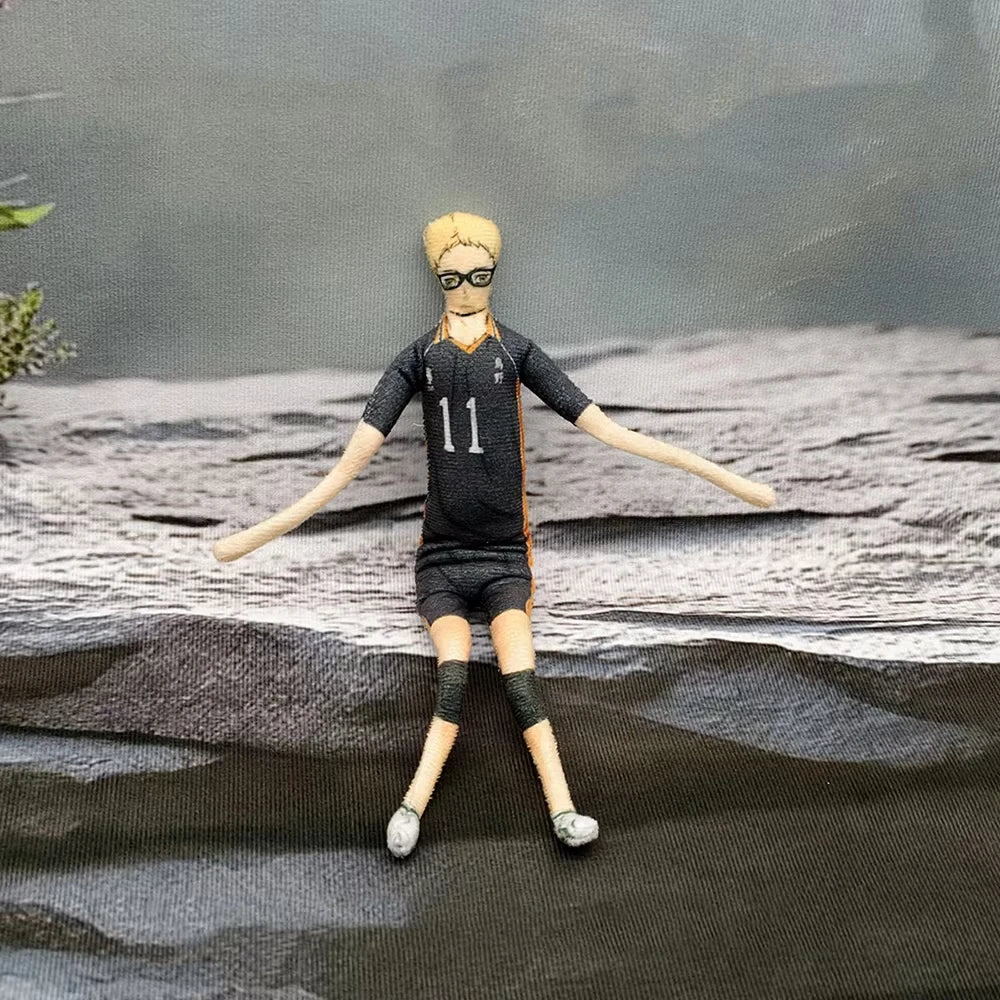 Anime Haikyuu Hinata Shoyo Kozume Kenma Cosplay Cotton Doll Iron Wire Skeleton Twistable Abstract Cartoon Figure Funny Dolls