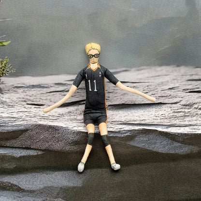 Anime Haikyuu Hinata Shoyo Kozume Kenma Cosplay Cotton Doll Iron Wire Skeleton Twistable Abstract Cartoon Figure Funny Dolls