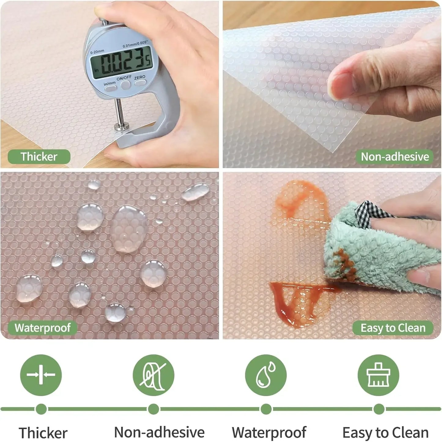 EVA Kitchen Cabinet Shelf Cover Liners Non Adhesive Table Drawer Mat Waterproof Closet Plastic Paper Anti Dirty Oil-proof Mat