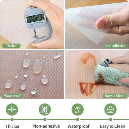 EVA Kitchen Cabinet Shelf Cover Liners Non Adhesive Table Drawer Mat Waterproof Closet Plastic Paper Anti Dirty Oil-proof Mat