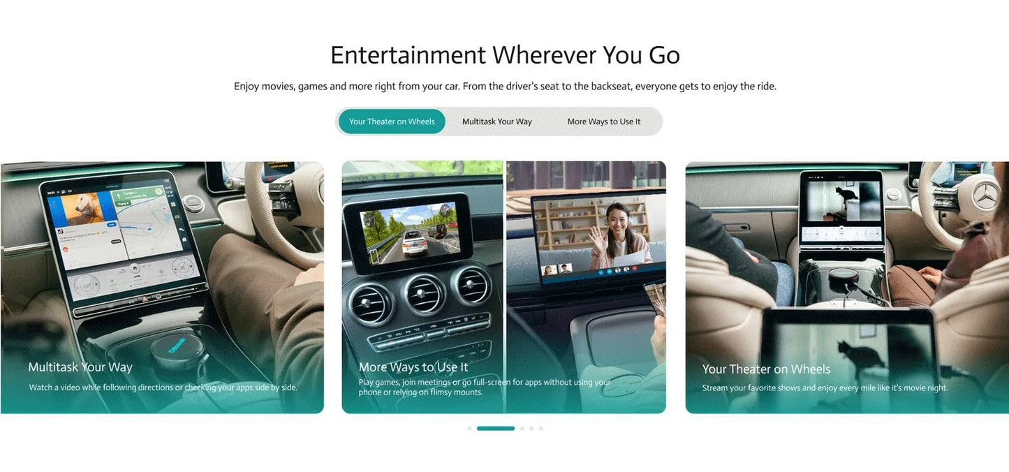 Ottocast OttoAibox P3 Pro AI Box Wireless CarPlay Android Auto QCM 6225 HDMI YouTube Netflix Video for Benz VW Ford Toyota