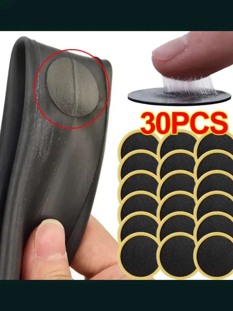 30/20/10 PCS Bicycle Glue-free Tire Patches Tool Quick Repairing Tyre Protection Patch Adhesive Quick Drying Bike Accessories