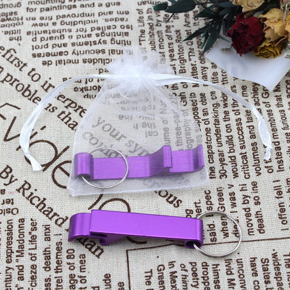 100*Personalized Engraved Bottle Opener KeyChain Wedding Party Private Gift Brewery, Hotel, Restaurant Logo Customized Wholesale
