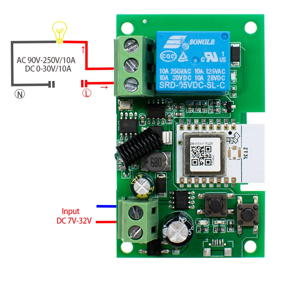 ZIGBEE Tuya eWelink Smart Home Automation Appliance Controller 1/2/4CH Switch Module for Garage Doors, Lights, Motors, Curtains