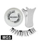 5 Magnets Glue Free Magnetic Lashes 3D Fluffy Faux Mink False Eyelashes With Mirror Case & Applicator