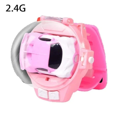 Children RC Car Mini Watch Toys With LED Lights 2.4GHz RC Car Toy Watch Rabbit Crab Racing Toys RC Car Girls Boys Birthday Gift