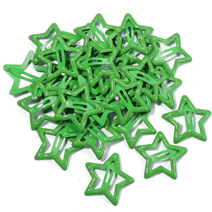 50pcs Colorful Star BB Hair Clips Girls Y2K Cute Star Barrettes Women Simple Metal Snap Clip Headdress Hair Jewelry Accessories