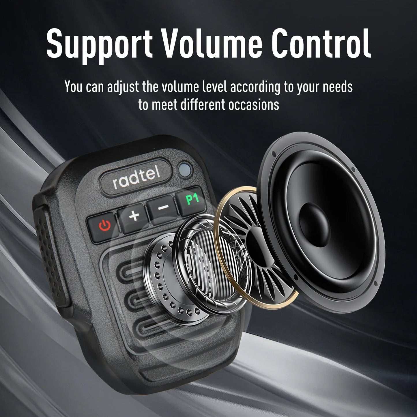 Two Way Radio Wireless Bluetooth Speaker Mic, Handheld Shoulder Microphone for Baofeng  Quansheng UV-K5 Radtel RT-470X RT-900