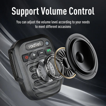 Two Way Radio Wireless Bluetooth Speaker Mic, Handheld Shoulder Microphone for Baofeng  Quansheng UV-K5 Radtel RT-470X RT-900