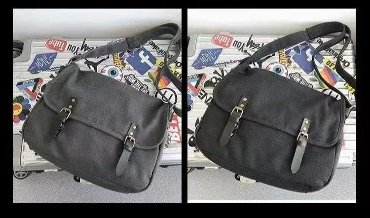 Canvas Large Capacity Mens Casual Handbags Vintage Shoulder Messenger Bag Leisure Student Satchel Package Bolsos Crossbody Bags