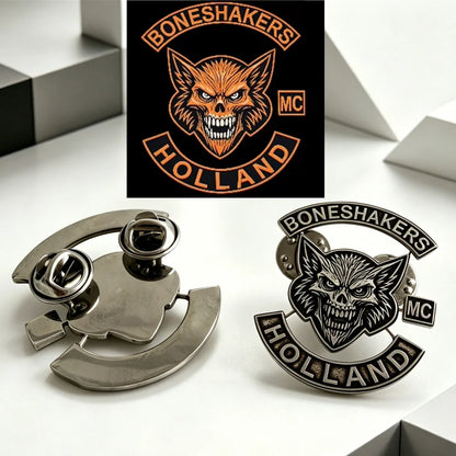 Custom MC Picture Engrave Brooch For Women Men Fashion Creativity Stainless Steel Company farm Logo Pattern Badges Jewelry Gifts