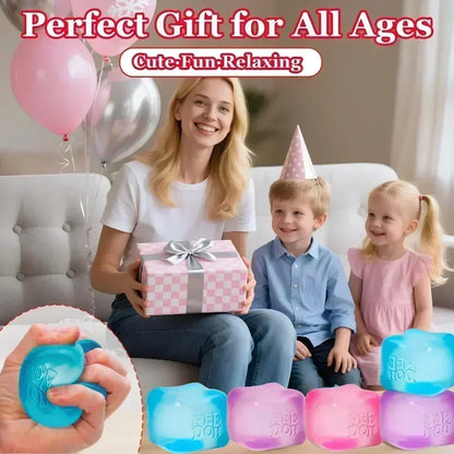 Trending Needoh Nice Ice Baby Fidget Cube 4 Pack Super Solid Squish Sensory Toys Non-toxic Squeeze Toys for ADHD and Autism Gift