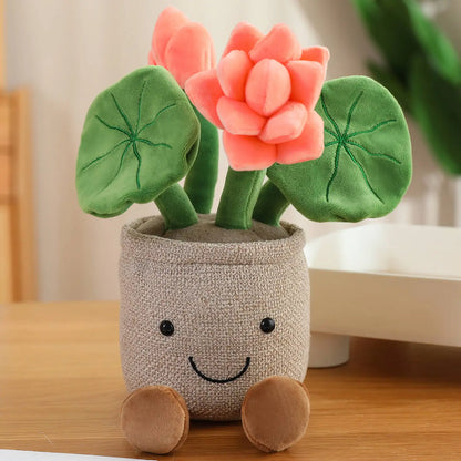 Green Plant Potted Plants Lily Flowers Strawberries Lotus Flowers Persimmons Morning Glory Ornament Soft Birthday Gifts Decor