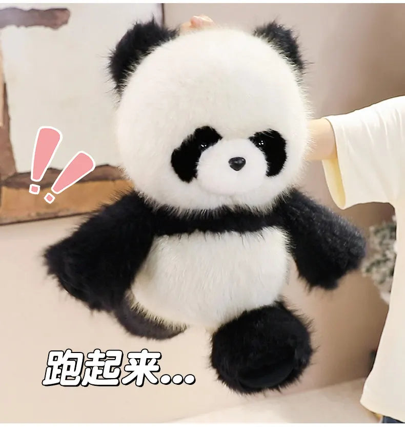 Super Soft 50cm Animal Plush Hand Puppet Set Bunny Sheep Sloth Panda Leopard Shake to Run Limbs Cute Stuffed Toy for Kids Gifts
