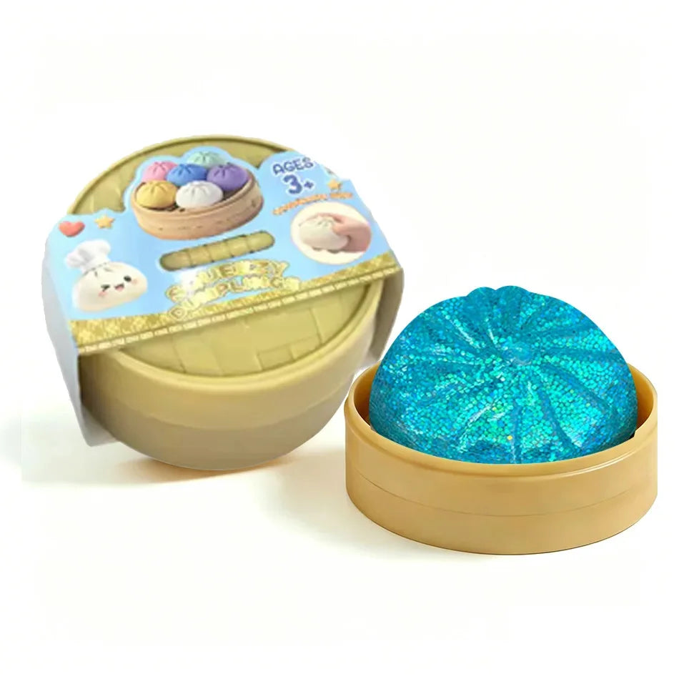 Glitter dumpling squishies Glitter Dumpling Squishy with Box Dumplings Sensory Dumpling Pressure Toy for Stress Relief