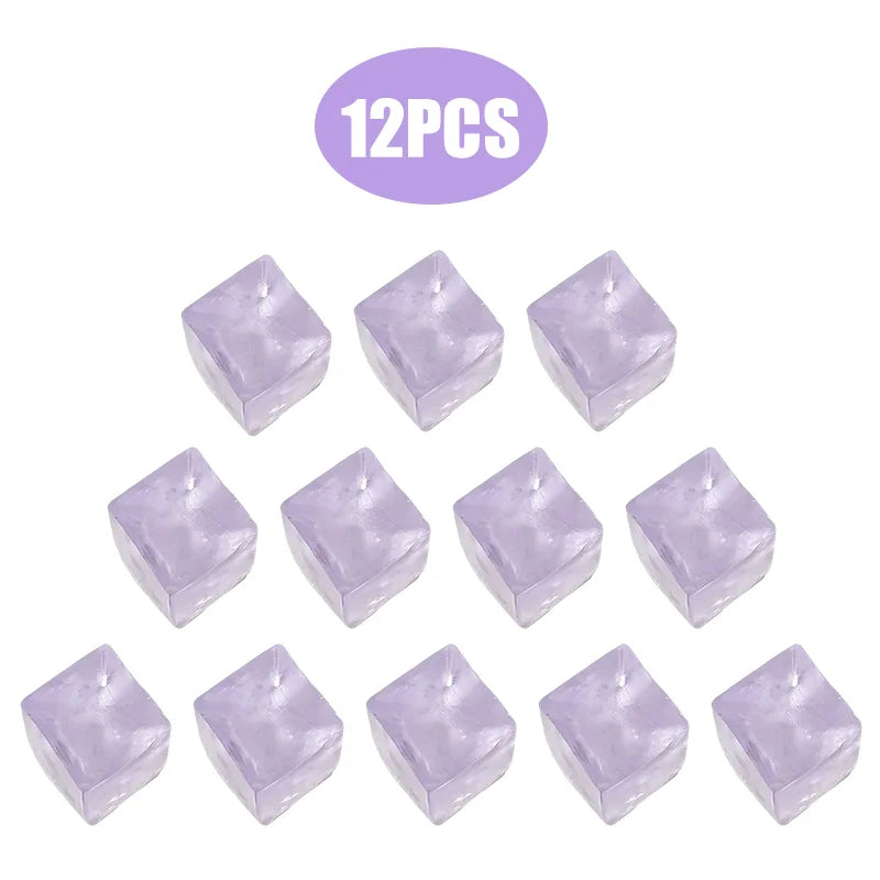 3/4.5/5.5CM Ice Cube Squishy Toy Stress Relieving Soft Touch Slow Rebound Stretch Squeeze Snowflake Ice Cube Xmas Gift for Adult