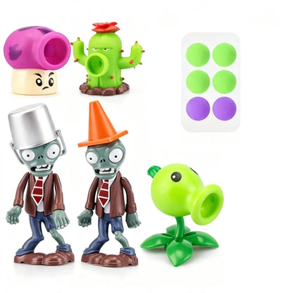 Plants VS Zombies 2 Playset Cactus Peashooter Coconut Cannon Genuine Game Scene Figure Ornaments Soft Silicone Birthday Gift boy