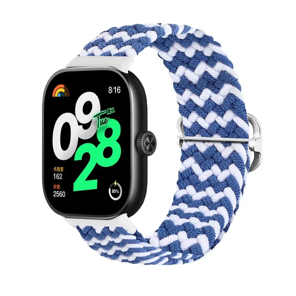 do paska Redmi Watch 4 Akcesoria Regulowany sportowy elastyczny nylonowy pleciony zamienny pasek correa bransoletka Miband 8 pro band