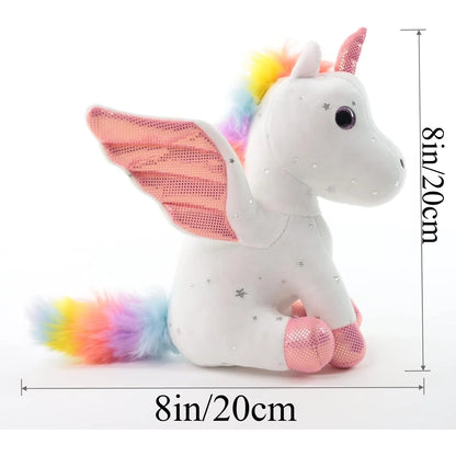 Unicorn Stuffed Animal Soft Unicorn Plush Toys Rainbow Pink Unicorn Birthday Gift for Girls Baby Toddler Kids Party Home Decor