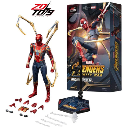 ZD Toy Iron Spider Man Advanced suit legends No Way Home Peter Parker Gold Black Red Model Action Figure Adult Collectible Toy