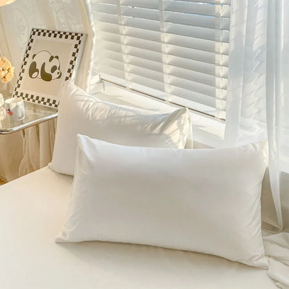 KDJEIKZ Hotel equivalent 3pcs Brushed Solid Color Duvet Cover, duvet cover*1+Pillowcases*2, Polyester Fabric, All Season Bedding