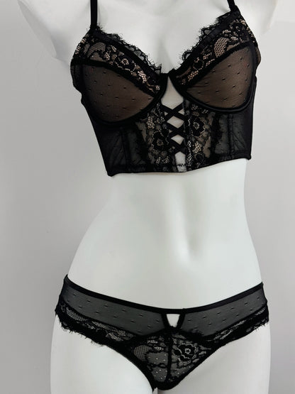 Luxury Fishbone Lace Bra Set for Small Chest | Anti-Sag Soft Underwire Push Up | Tuck Side Fat Enhancer | Sexy Tushy G & Panty