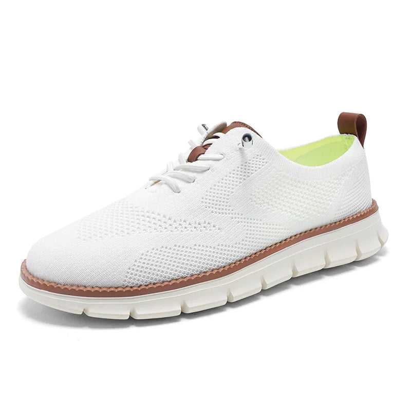 Vanmie Men Casual Sneakers Shoes Breathable Summer Knitted Mesh Sock Sneakers Fashion Simple Lace-up Lightweight  Sneakers