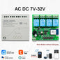 Tuya / Ewelink 4CH WiFi / Zigbee Smart Relay Switch Module 4 Channel AC DC 7-32V 85-250V RF433 Receiver for Alexa Google Home