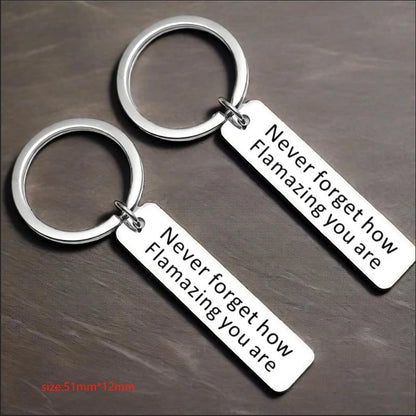 Personalized Engraved Keychain - Custom Name Initials Metal Key Ring - Perfect Daily Accessory & Birthday Christmas Gift
