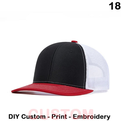 Fedoryn Custom Embroidery Baseball Cap for Men and Women DIY Design Mesh Cap LOGO Print Hat Quality Truck Hat Wholesale Unisex