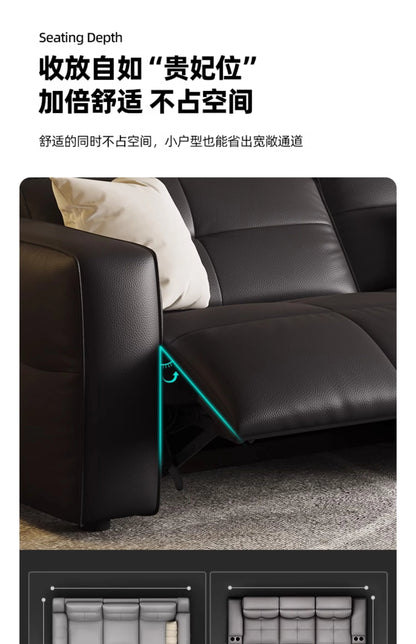 Luxury Couch Reclining Sofas Leather Black Seating Power Office Reclining Sofas Massage Sillas De Escritorio Home Furniture