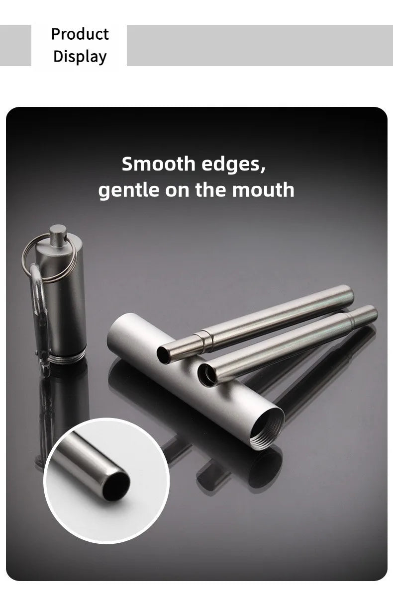 304 Stainless Steel Retractable Straw Kit, Portable Aluminum Tube, Outdoor Folding Straw Kit, with Cleaning Brush, Colors, Trave