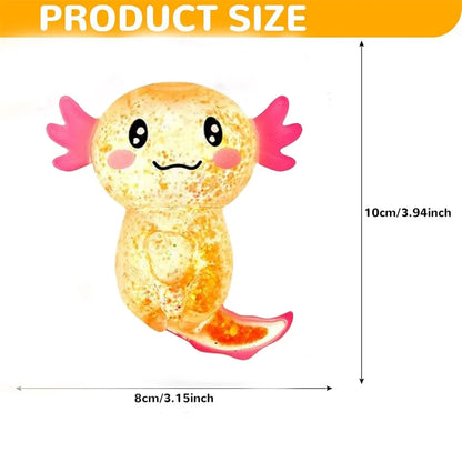 1/3/6/9PCS Squishy Stress Glitter Axolotl Sugar Ball For Children's Stress Relief Birthday Party Favor Gift Easter Basket Filler