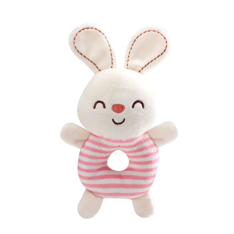 Newborn Baby Rattle Toys Cartoon Soft Animals Plush Toy Infant Hand Ring Bed Toys Baby 0-24 Months Toddler Early Educational Toy
