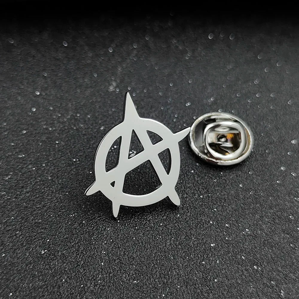 Classic Round Five-pointed Star Gold-plated Brooch, Men's Collar Lapel Pin Black, Suit Accessories, Gift for Husband