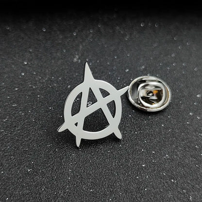 Classic Round Five-pointed Star Gold-plated Brooch, Men's Collar Lapel Pin Black, Suit Accessories, Gift for Husband