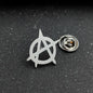 Classic Round Five-pointed Star Gold-plated Brooch, Men's Collar Lapel Pin Black, Suit Accessories, Gift for Husband