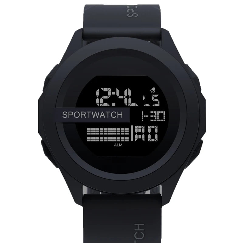 YIKAZE Men Sport LED Watches Top Brand Men Digital Clock Multi-Functional Rubber Man Fitnes Athlete Timekeeping Electronic Watch
