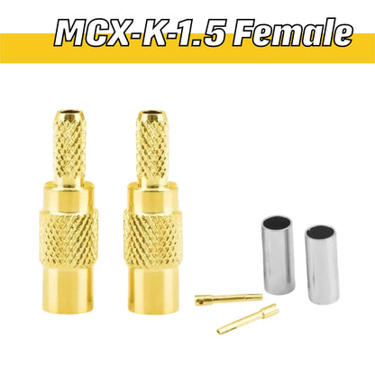 MCX MMCX RF Connector  Male/Female Straight Adapters RG316/RG174 Crimp Connectors for WiFi Antenna Applications