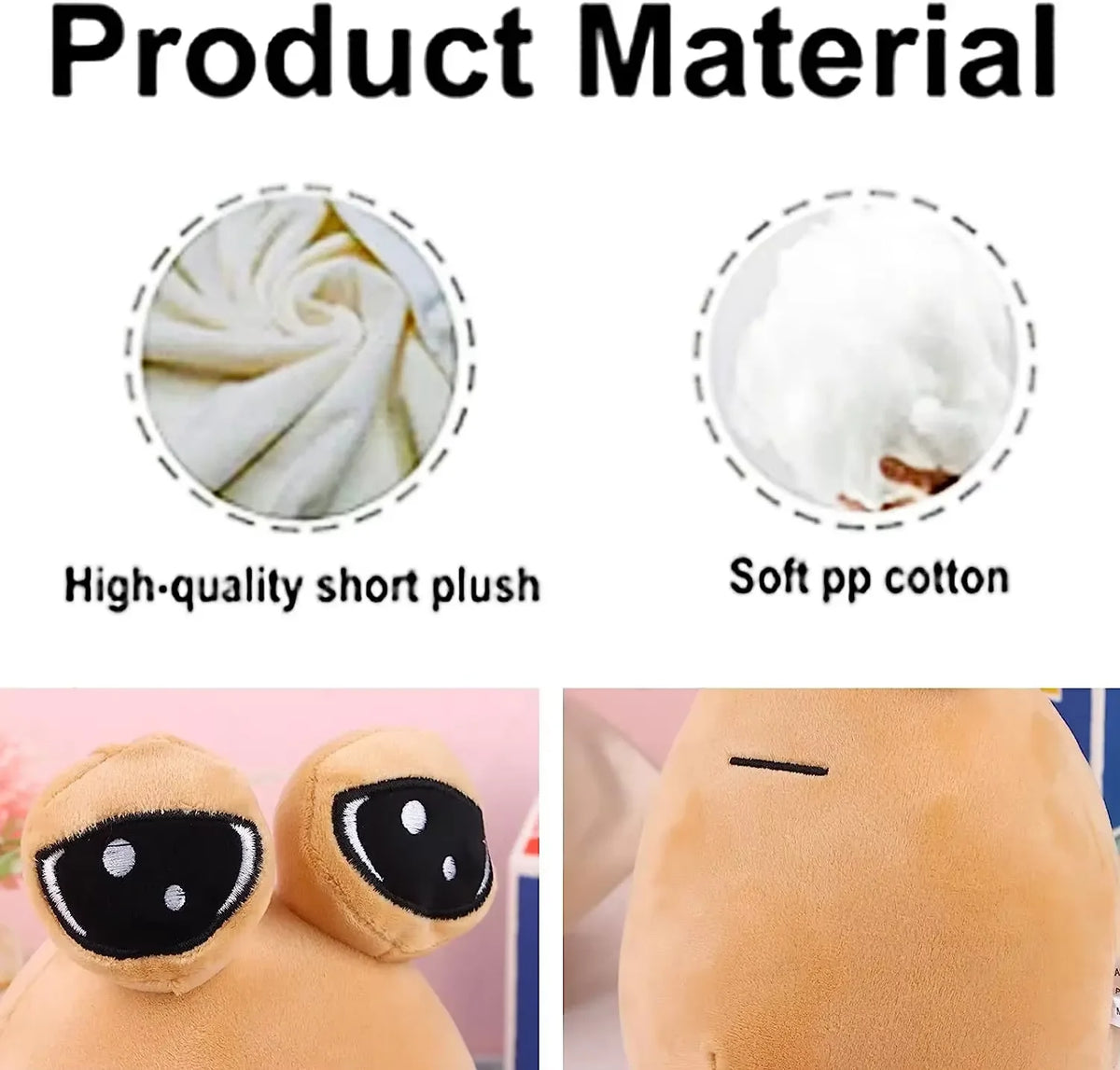20cm/7.87in Anime Game Maw Pou Plush Toy Kawaii Cartoon My Pet Alien Pou Doll Soft Filled Pillow Birthday Gift