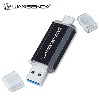 Hotsale WANSENDA USB Flash Drive Type C Pen Drive 512GB 256GB 128GB 64GB 32GB 16GB USB Stick 3.0 Pendrive for Type-C Device/PC