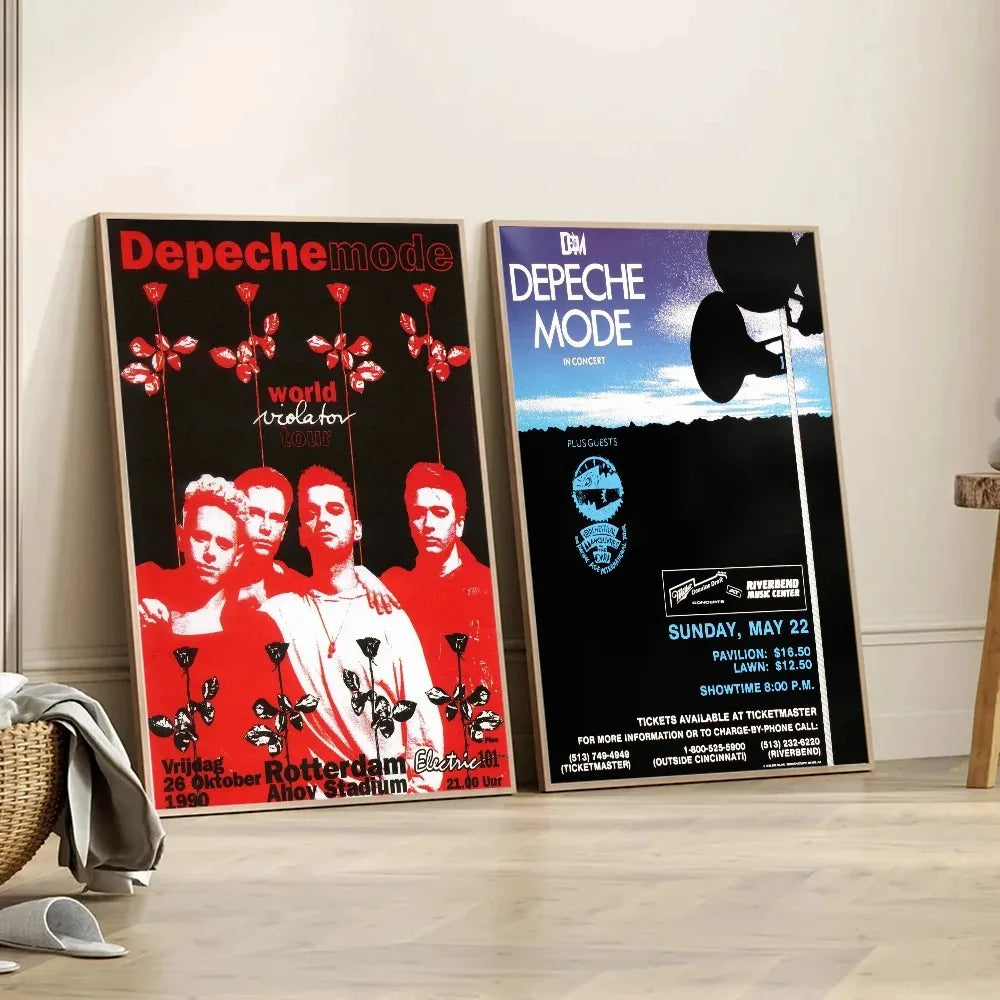 D-Depeche-Mode Singer Star Anime Posters Room Bar Cafe Room Decor Canvas Painting