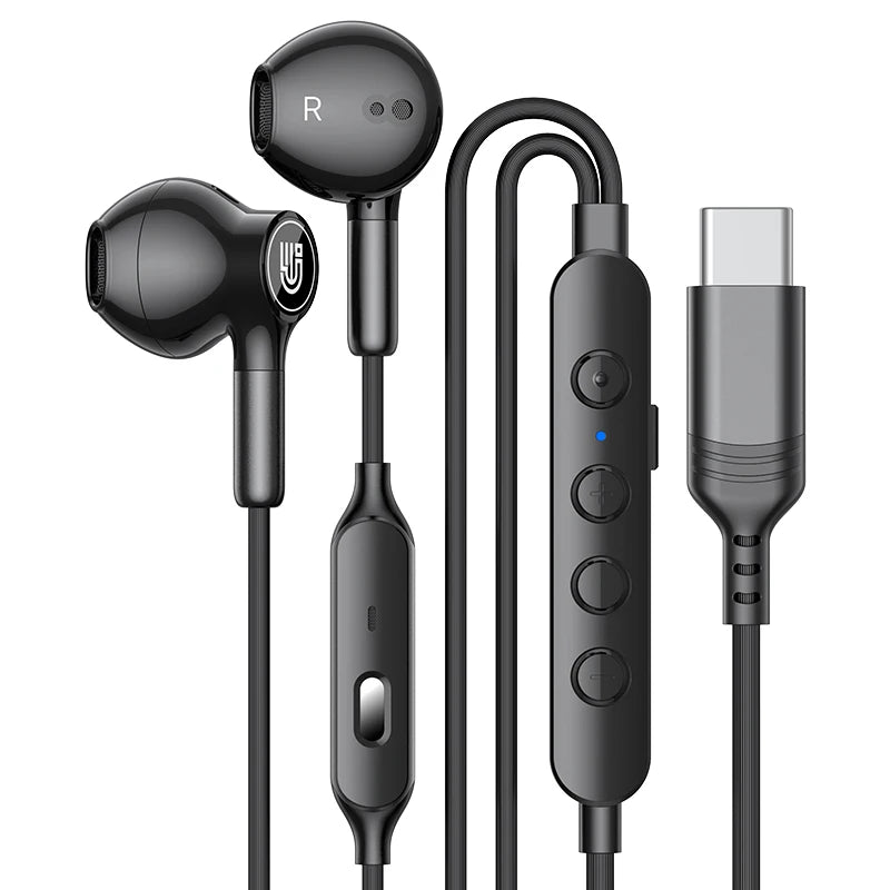 Gaming Wired Headphones HiFi Surround Sound USB Type C 3.5mm In-ear Earplugs For Samsung Galaxy Xiaomi iphone Ear Buds Headphone